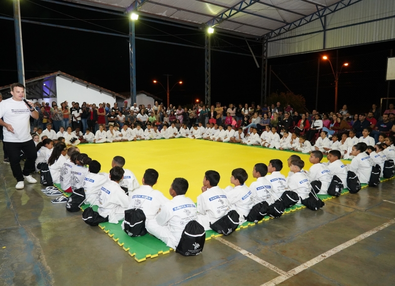 Projeto SuperAção realiza 1º Festival de Judô com alunos do Recriança em Santa Rosa de Viterbo