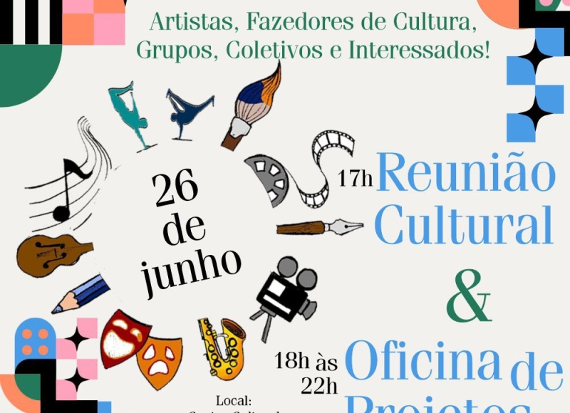 Reunião Cultural e Oficina de Projetos acontecem no dia 26 de junho em Santa Rosa de Viterbo