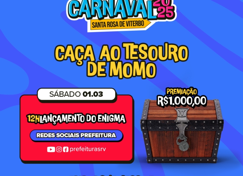 Faltando só dois dias para cidade caçar tesouro