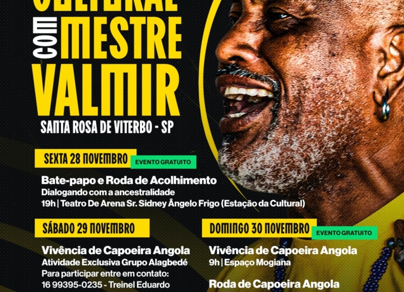 Começa hoje o evento Novembro Cultural com o Mestre Valmir
