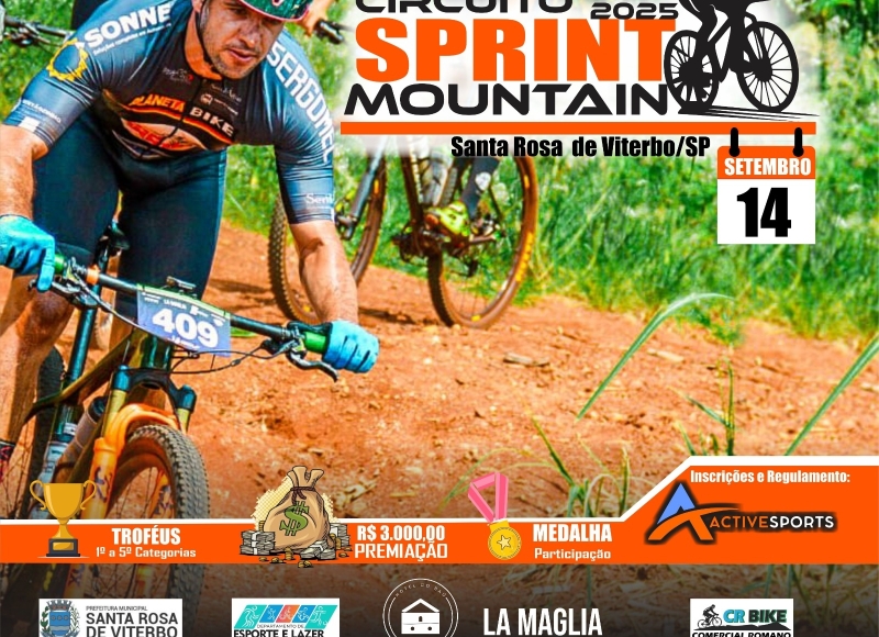 Santa Rosa de Viterbo recebe Circuito Sprint Mountain neste domingo
