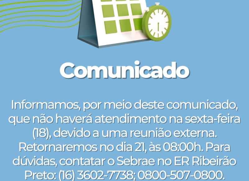 Informamos que as redes sociais oficiais da Prefeitura estarão desativadas no período de 06 de julho a 06 de outubro