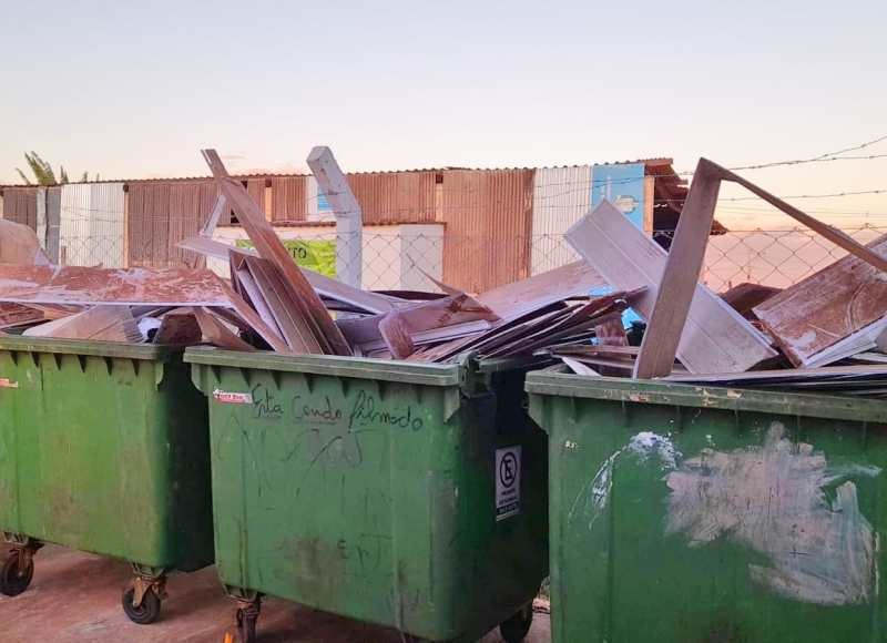 Descartes irregulares voltam a ocorrer nos contêineres do Ecoponto