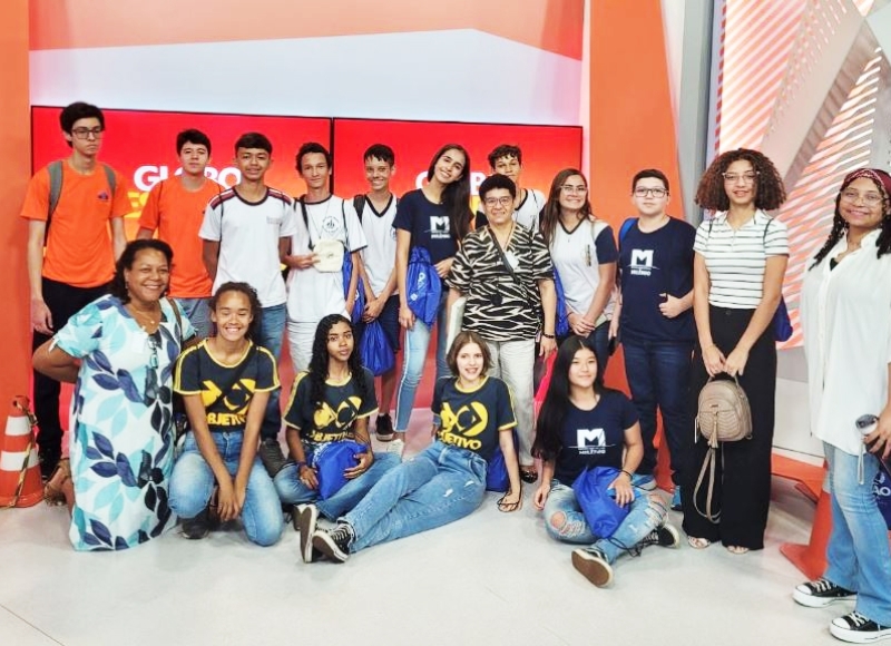 Estudantes de Santa Rosa visitaram os estúdios da EPTV em Ribeirão Preto