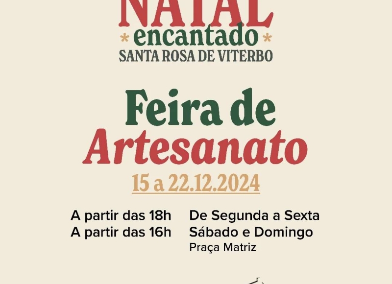Feira de Artesanato na Programação de Natal: Um toque de arte e criatividade na Praça da Matriz