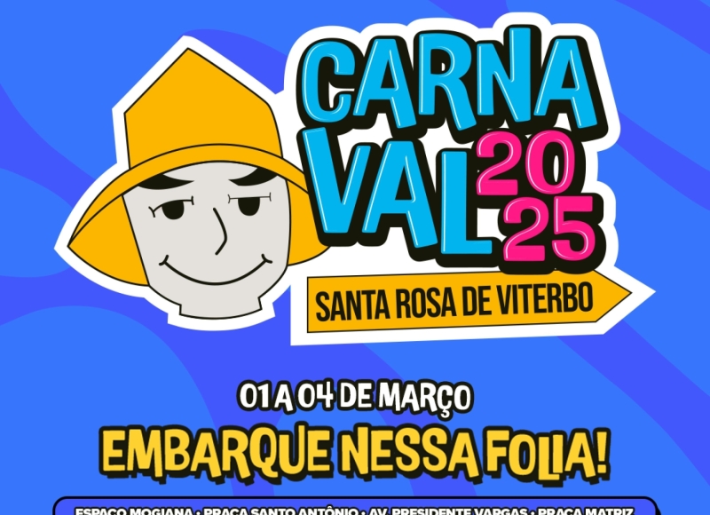 Vem aí o Carnaval 2025: Embarque na Folia de 1 a 4 de março em Santa Rosa de Viterbo