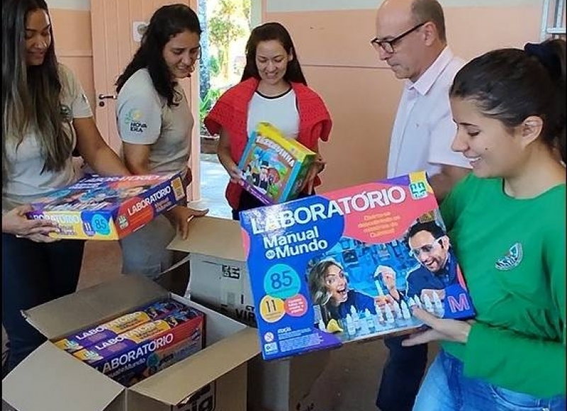 NIG Brinquedos faz uma doação de mais de 300 itens para a nova Ecobrinquedoteca da Escola de Educ. Ambiental de Nhumirim
