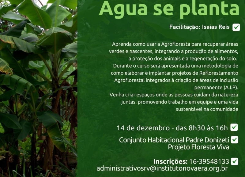 Convite especial: Curso Gratuito de Reflorestamento Agroflorestal: 