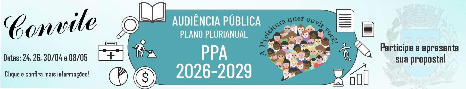 Convite audiência pública PPA 2026-2029