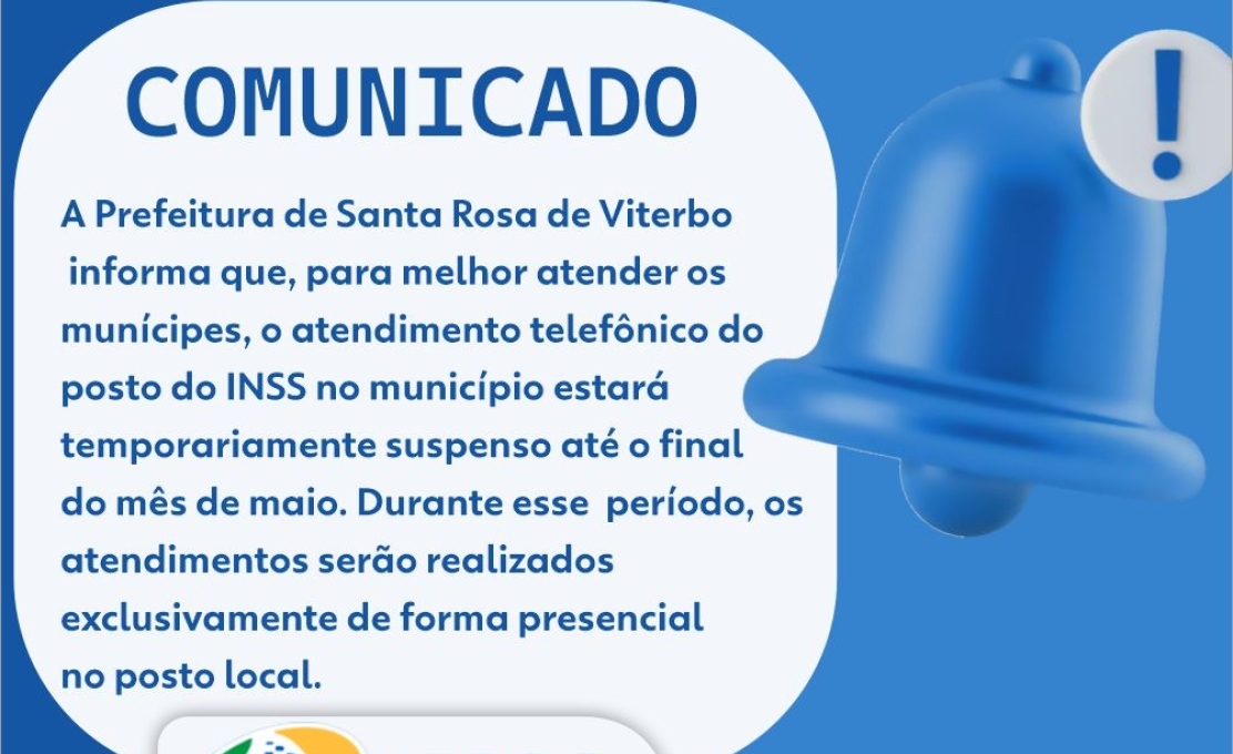 Atendimento Telefônico do INSS está temporariamente suspenso até o final do mês de maio