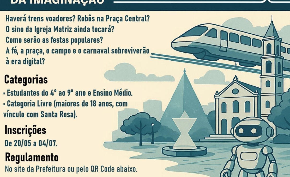 Concurso Literário “Chico Alencar” 2025 convida à imaginação sobre o futuro de Santa Rosa de Viterbo