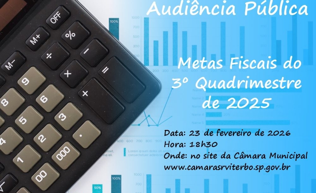 Lembrete – Audiência Pública é HOJE!