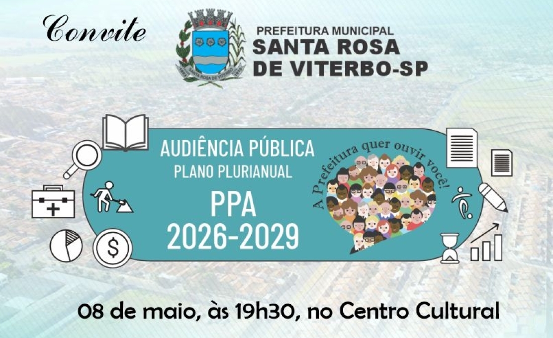 Participe da última Audiência Pública sobre o Orçamento da Prefeitura para 2026 a 2029