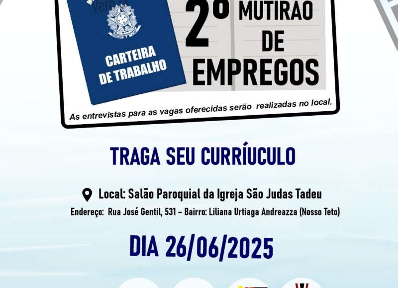 Mais vagas confirmadas para o 2º Mutirão de Empregos de Santa Rosa de Viterbo