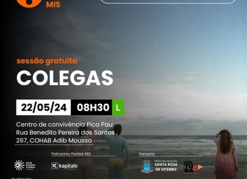 Programação das Sessões de Cinema para o mês de maio