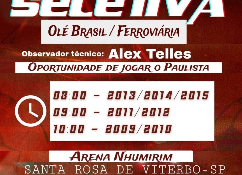 Amanhã tem seletiva gratuita de futebol em Santa Rosa