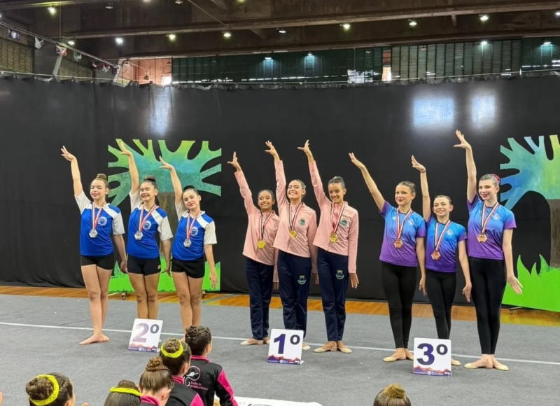 Ginástica Rítmica de Santa Rosa de Viterbo conquista duas medalhas nos Jogos Abertos do Interior