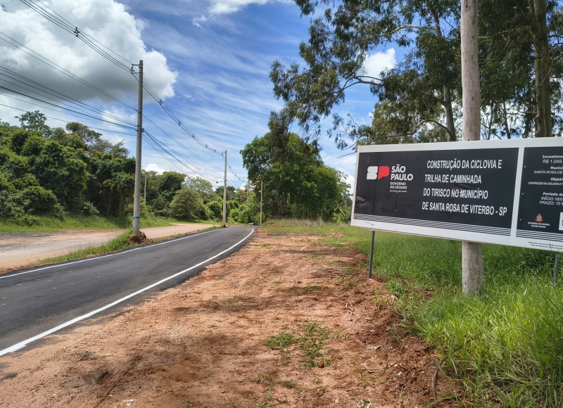 A Ciclovia e Trilha de Caminhada do Tirisco não são destinadas ao tráfego de veículos automotores